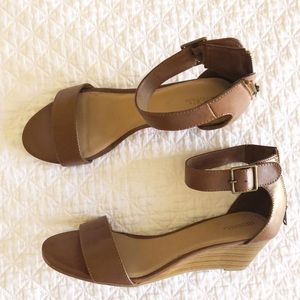 Merona Neutral Open Toe Wedge Sandals